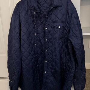 Criquet Men's Quilted Dark Blue Jacket